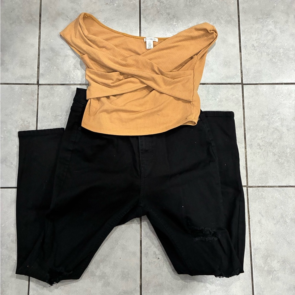 Mustard Off-Shoulder Top